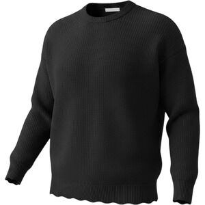 Philosophy Republic Clothing Womens Black Ribbed Crewneck Sweater Size L